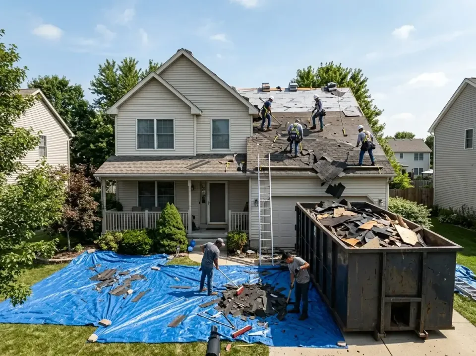 roof-replacement-debris-remova-004 — frequently asked questions, Cheapest Dumpster Rentals in Johnsburg, IL